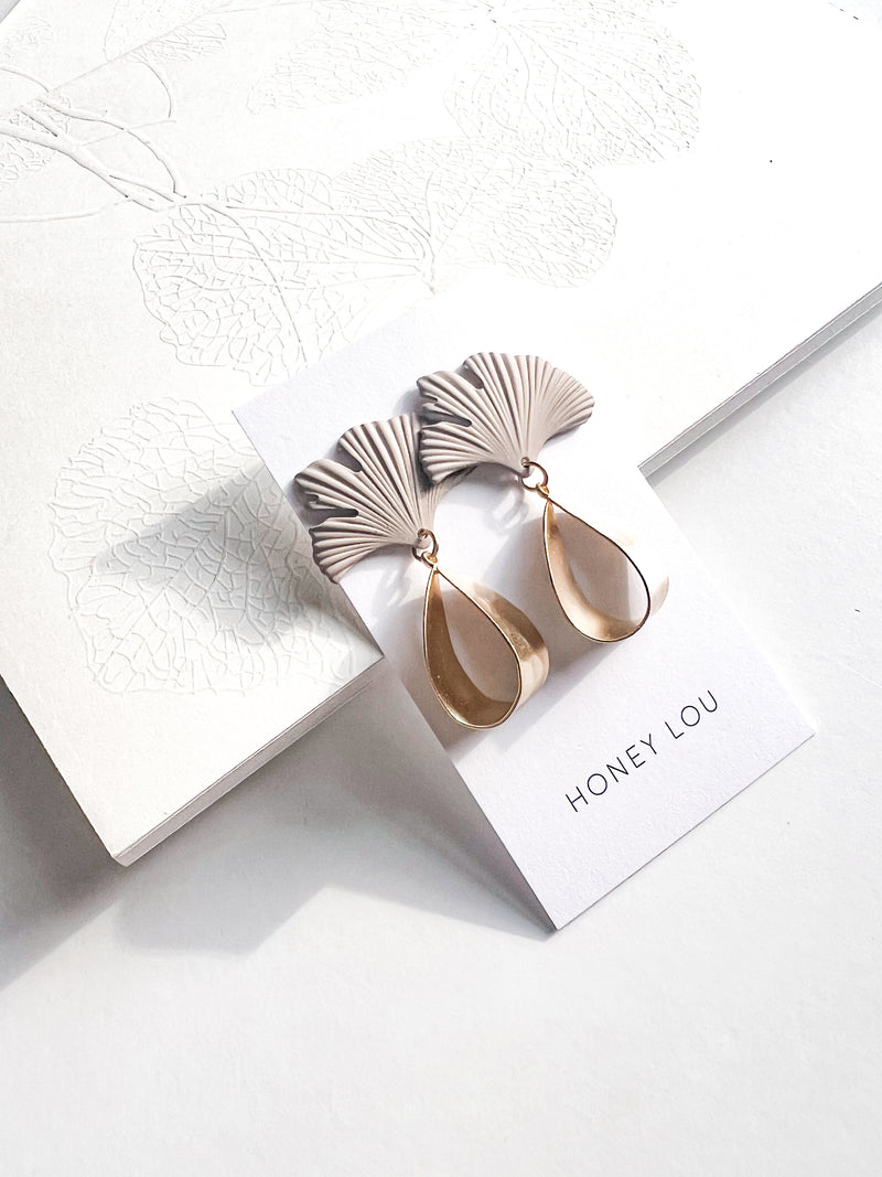 Ginkgo & Gold Earrings