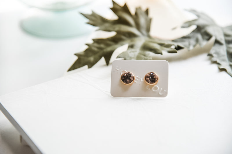 Fall Neutral Druzy Studs