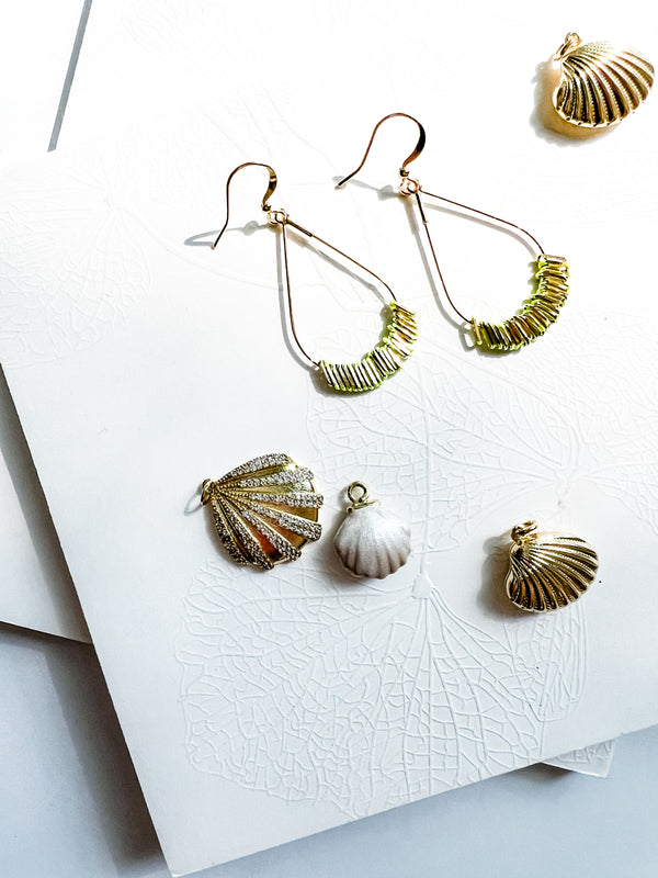 Neon Teardrop Chain Earrings