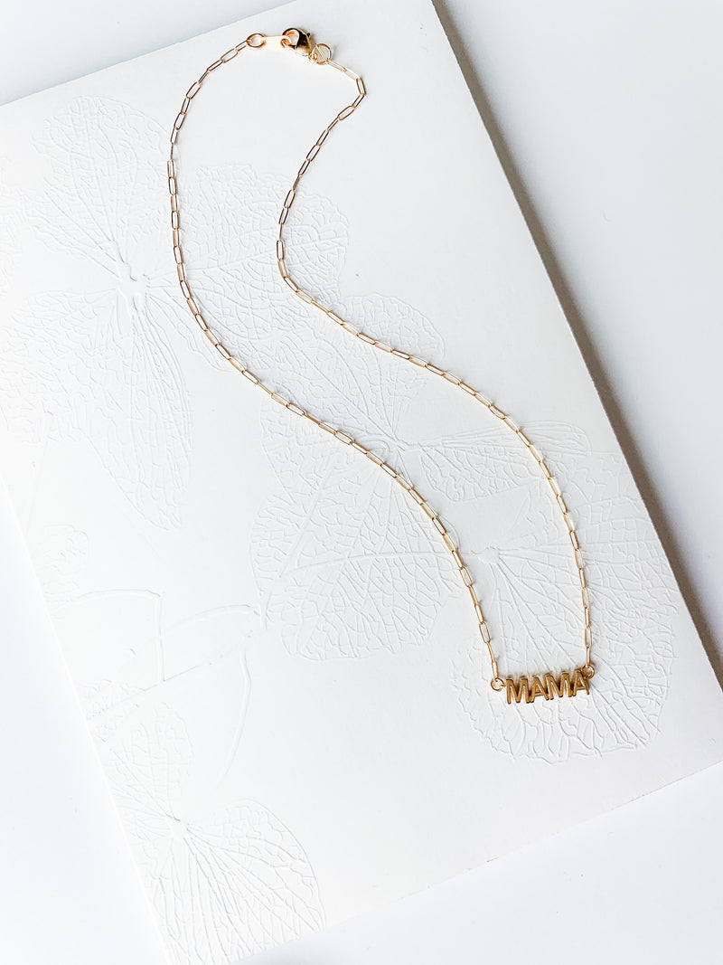 Mama Paperclip Chain Necklace