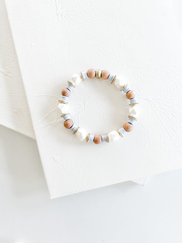 Spring White Turquoise & Rosewood Bracelets