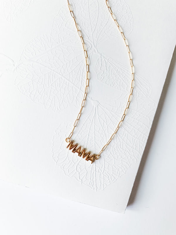 Mama Paperclip Chain Necklace