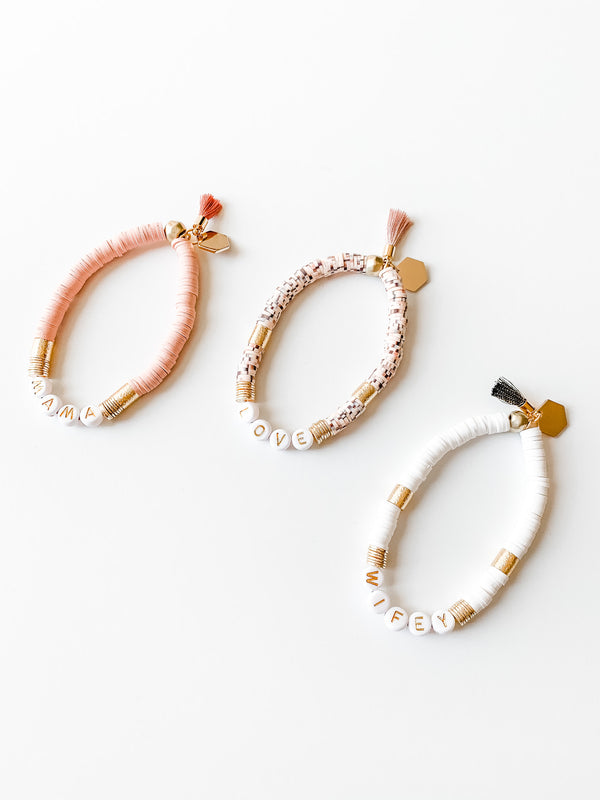 Neutral Heishi Bracelets